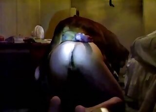 Hot little puppy screwed tight twat from behind