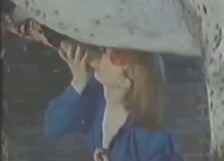 Vintage farm fuck scene with a masked hottie